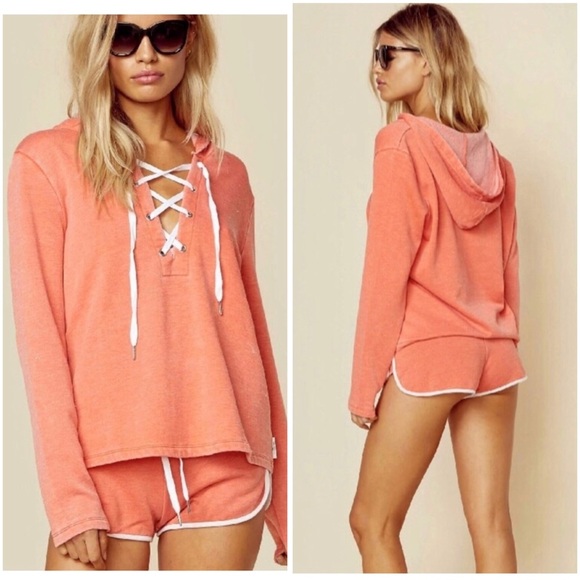 The Laundry Room Tops - The Laundry Room Lattice Hoodie Size Medium